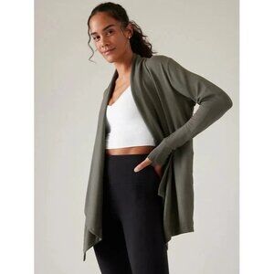 Athleta Pranayama Restore Wrap Cardigan Medium Grey XS